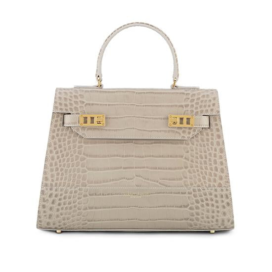 Hermes Kelly II Mini Bag Alligator Leather Gold Hardware In White