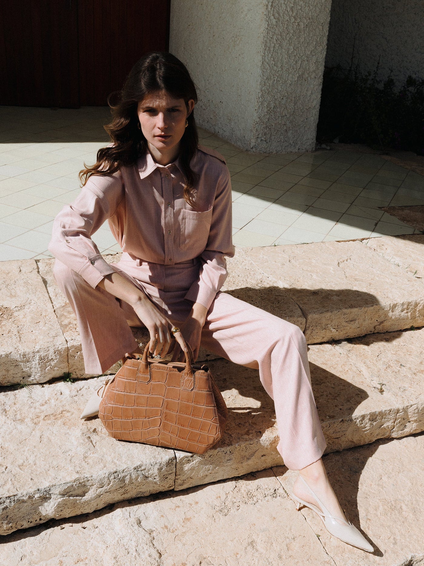 Vera Croco 14" - Dark Blush