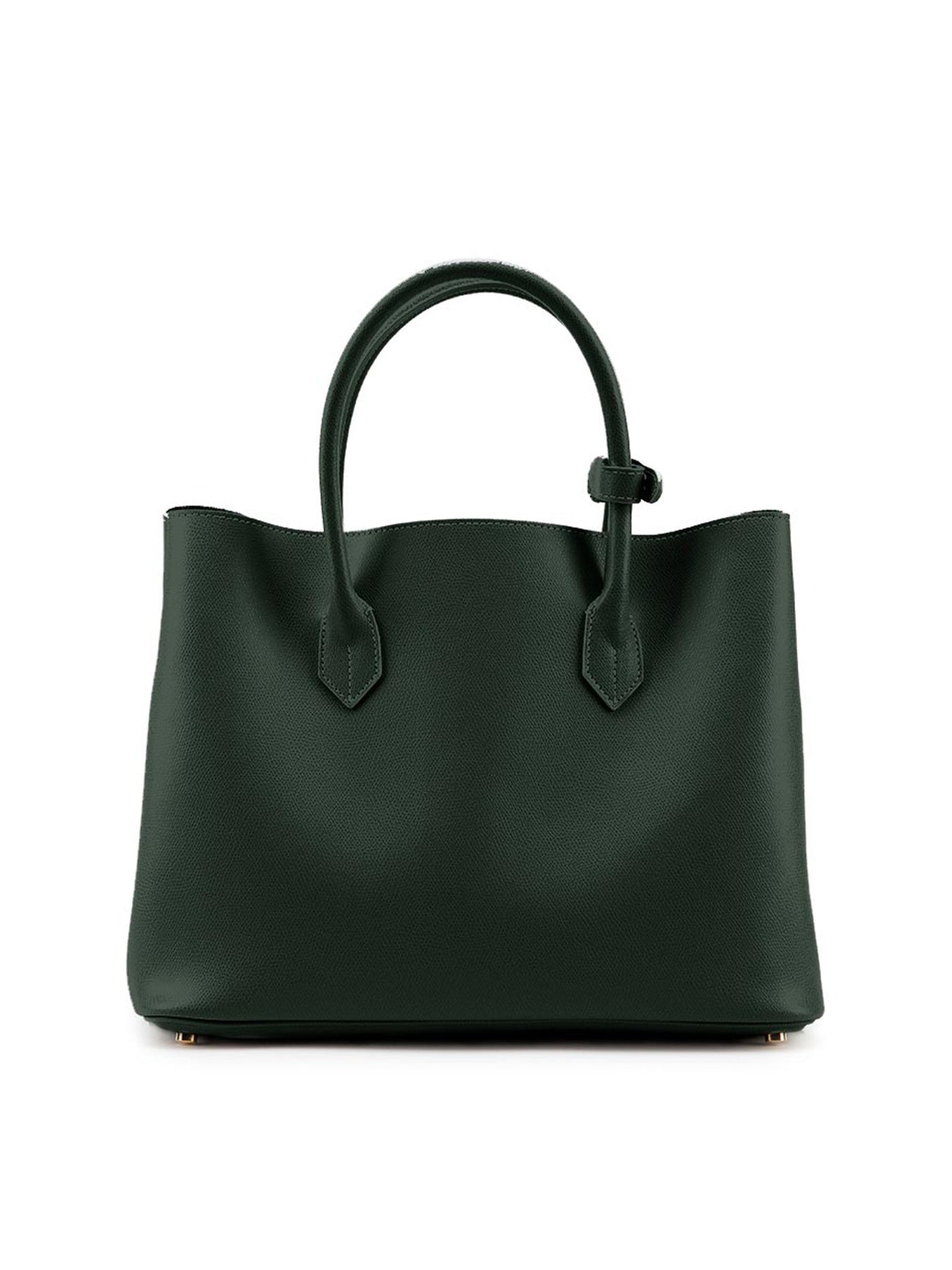 Dark Green Woven Vegan Leather Shopper Bag Large Handbag Soft Purse for  Work | Baginning