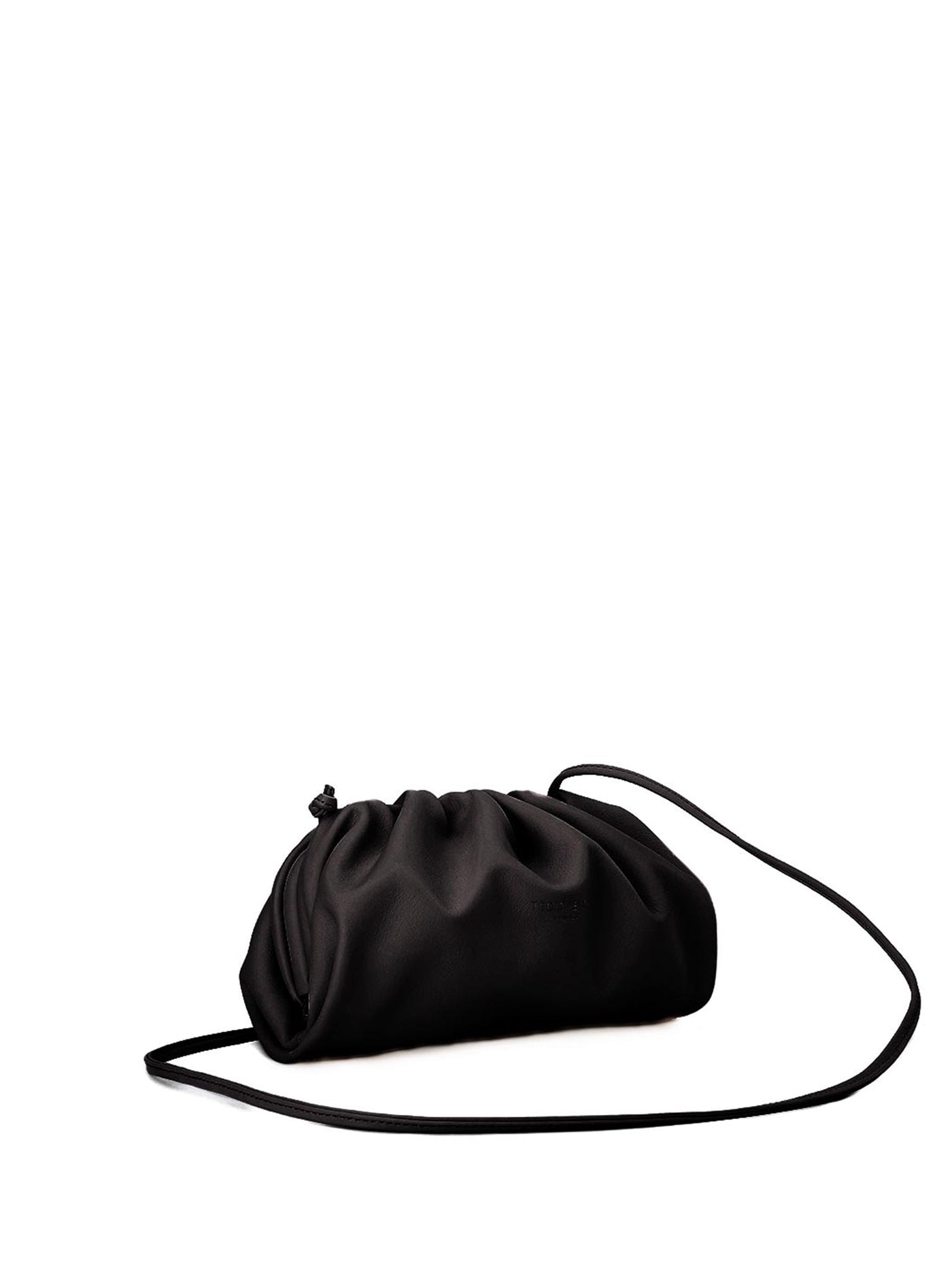 New Teddy Blake Eliza Vitello 9” Bucket Leather Bag Camel